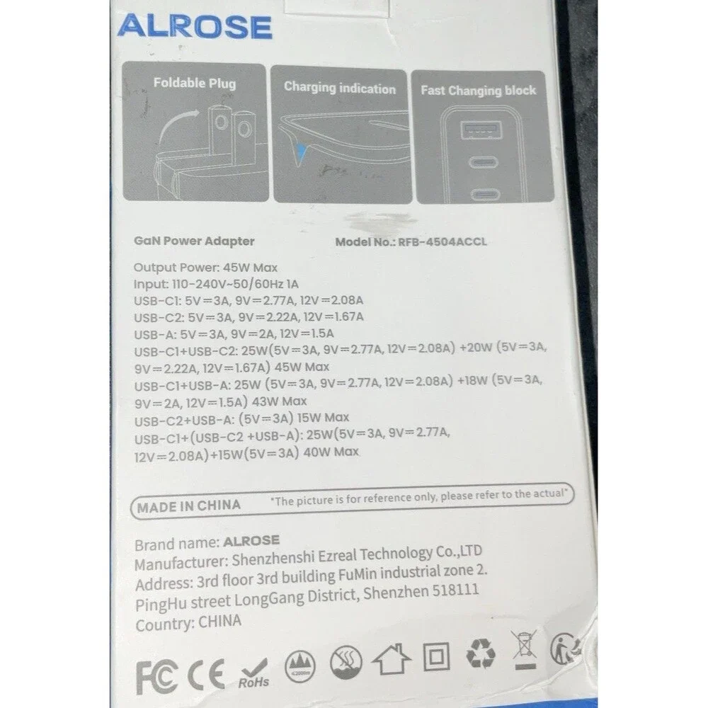 Alrose 45W 3-Port Wall Charger (2 Pack)